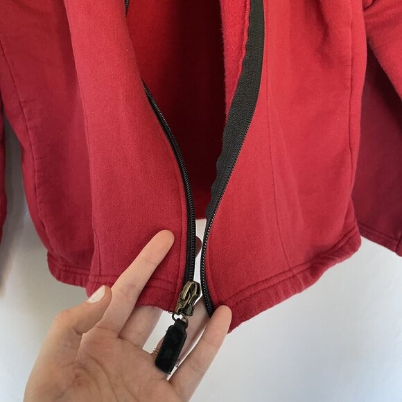 Silver for Her Big Sky Montana Red Jacket Size L full zip casual fleece jumper - Picture 6 of 8
